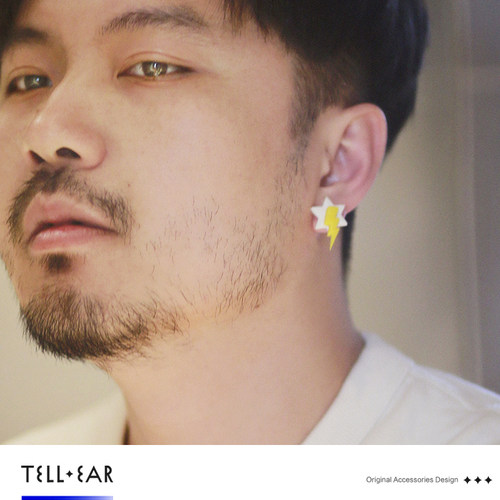 TELLEAR软陶泥个性无性别耳钉