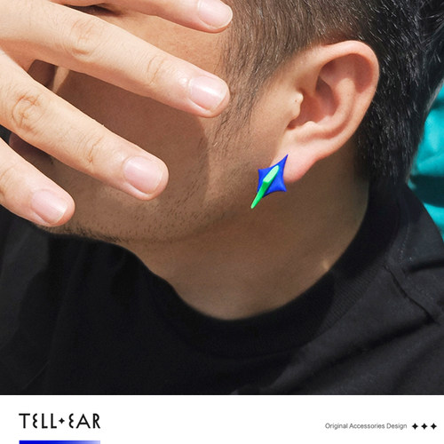 TELLEAR软陶泥无性别撞色耳钉