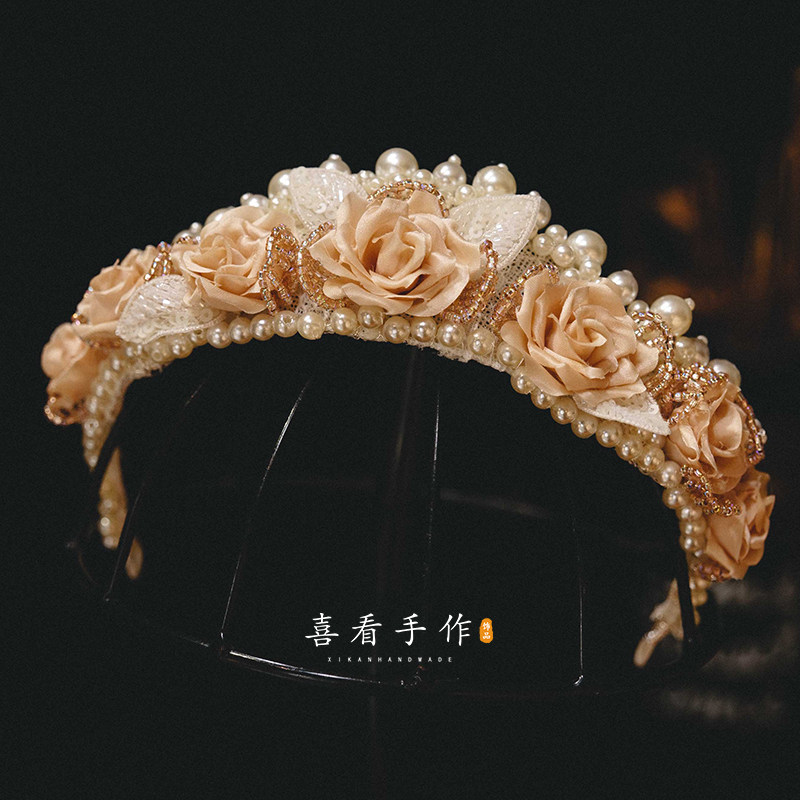 喜看原创手作花瓣发箍