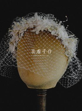 手作原创重工串珠蕾丝发箍