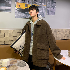 B239-Y7727-p128 ｛限价158｝羊羔毛加厚外套棉衣男 宽松棉衣图片