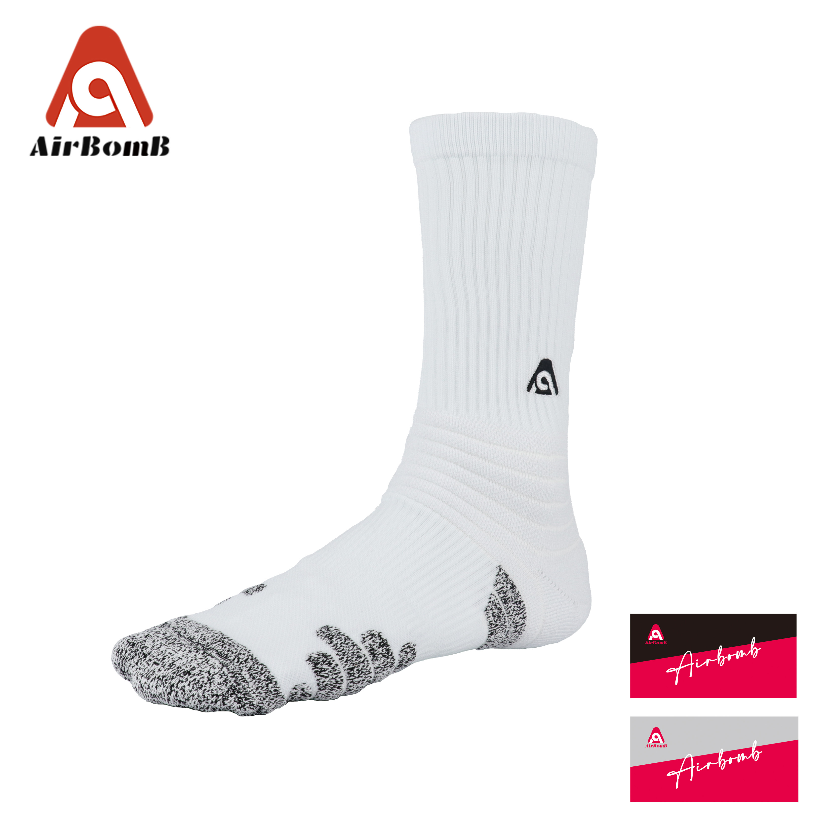 AIRBOMB爱博透气防滑高筒舒适美式运动精英篮球袜高帮袜子防滑袜