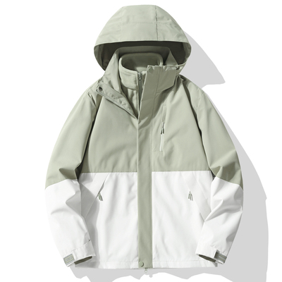 虹德齐情侣款男女户外石墨烯冲锋衣男女三合一可拆卸内胆96888新