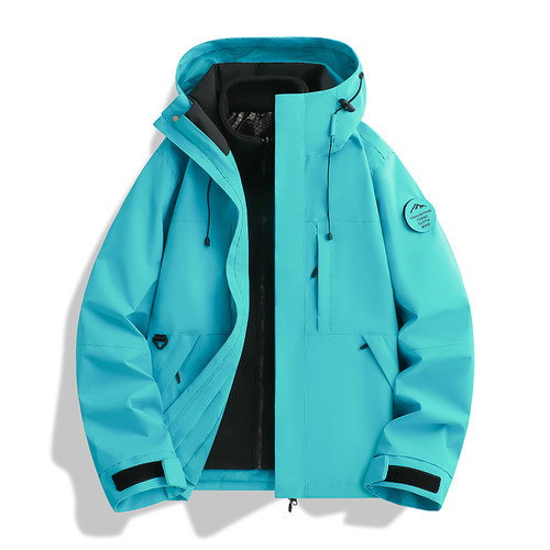 虹德齐男女棉衣登山服外套潮牌户外防风三合一情侣款冲锋衣26188