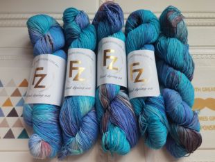 98%有机马匹棉2%AK闪丝365m手染细线披肩毛衣围巾四季用线100g/绞