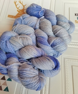 DIY炫彩手染DK羊毛线粗线手工编织棒针毛衣围巾帽子马甲羊毛100g