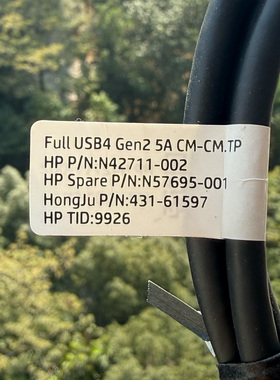 雷电4 240W快充线 USB4 Gen2 全功能数据线PD3.1一线通N42711-002