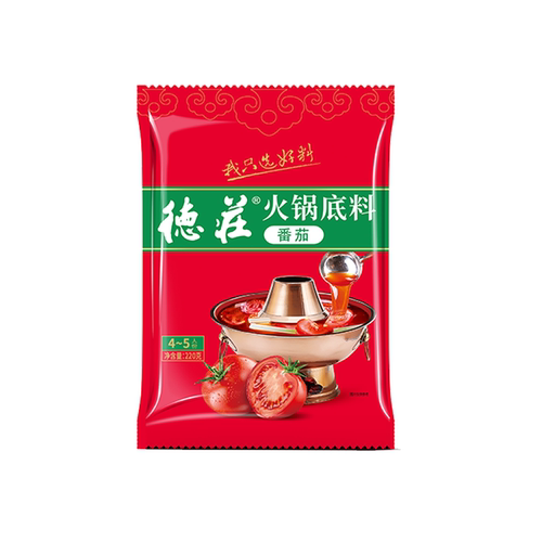 重庆德庄番茄火锅底料220g不辣三鲜酸汤番茄味牛腩家用调料
