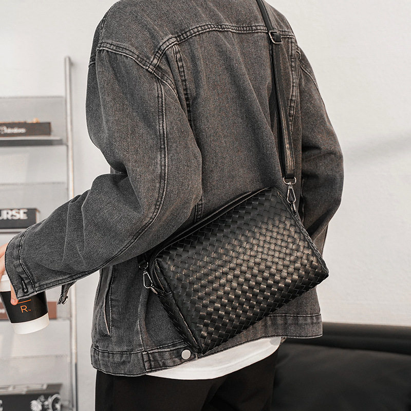 时尚手工编制单肩包 潮流男包韩版手拿包休闲街头斜跨手腕包,箱包皮具/热销女包/男包,男士包袋,淘宝优惠券,粉丝福利购,淘宝优惠卷