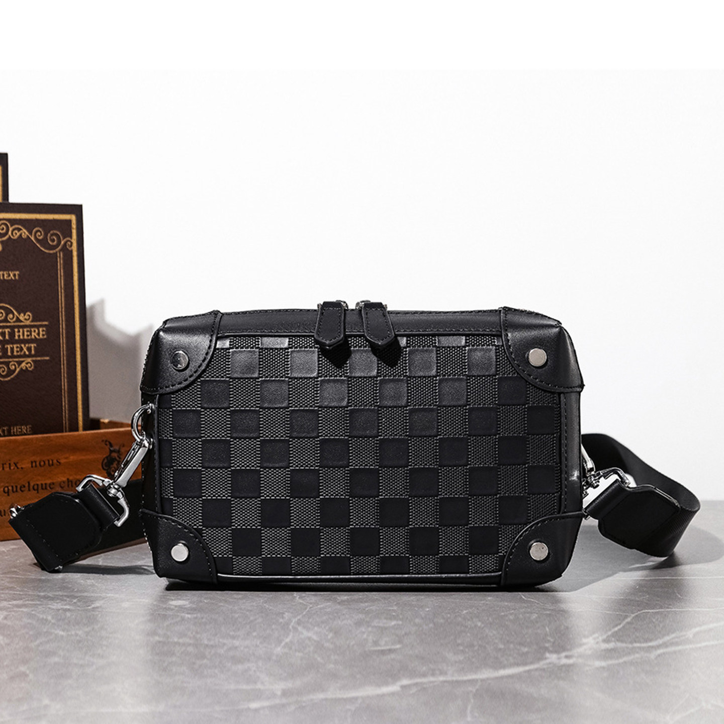 个性立体小盒子包单肩包小方包简约横款方盒包潮牌新款斜挎包2026