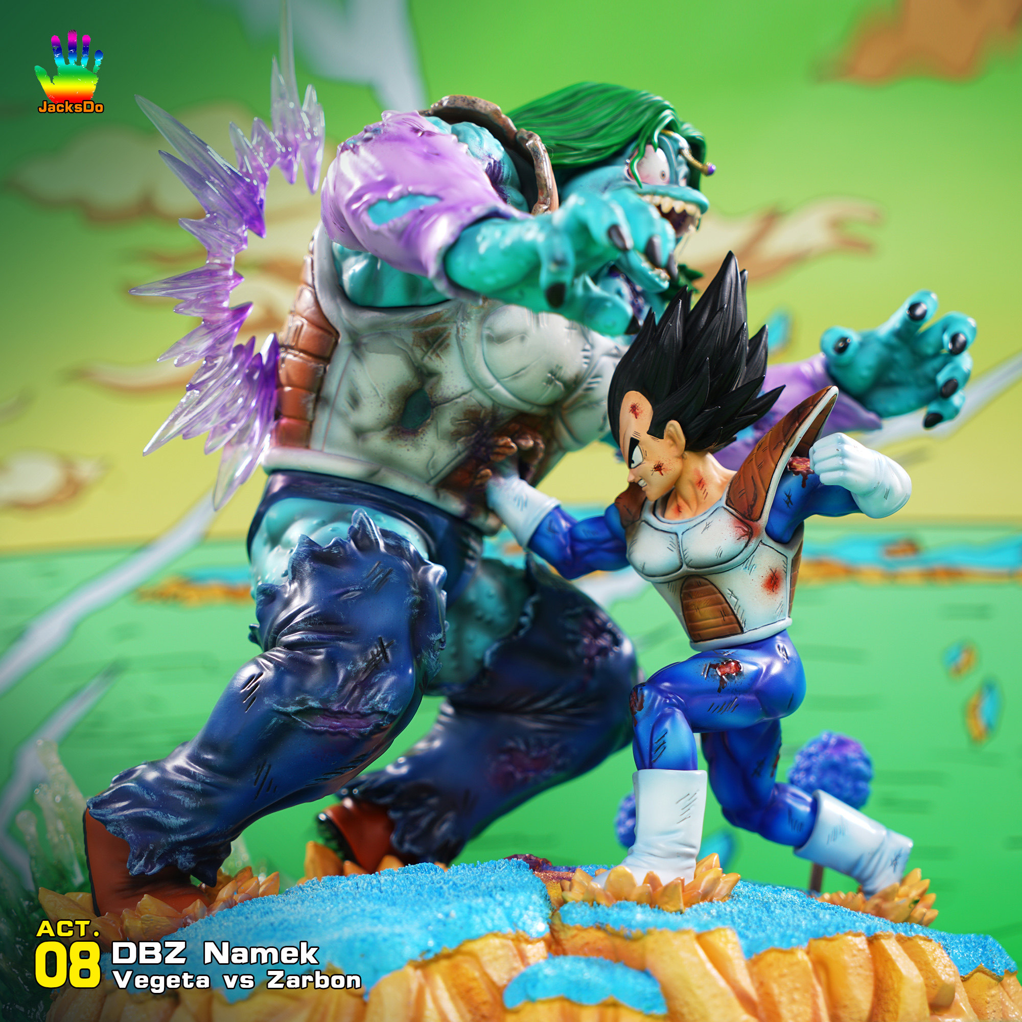 jacksdo dbz 那美克星篇 act.08 贝吉塔vs萨博 龙珠gk 雕像 手办