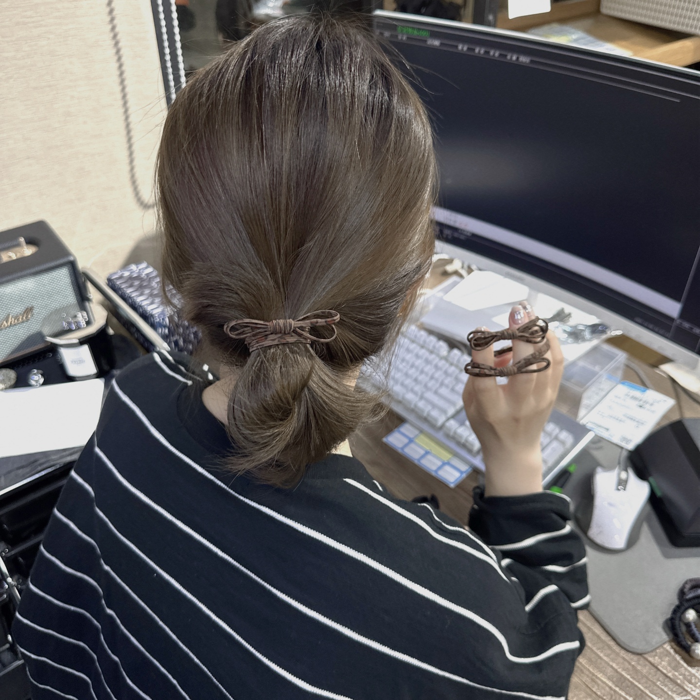 少女豹纹百搭ins发圈皮筋头绳