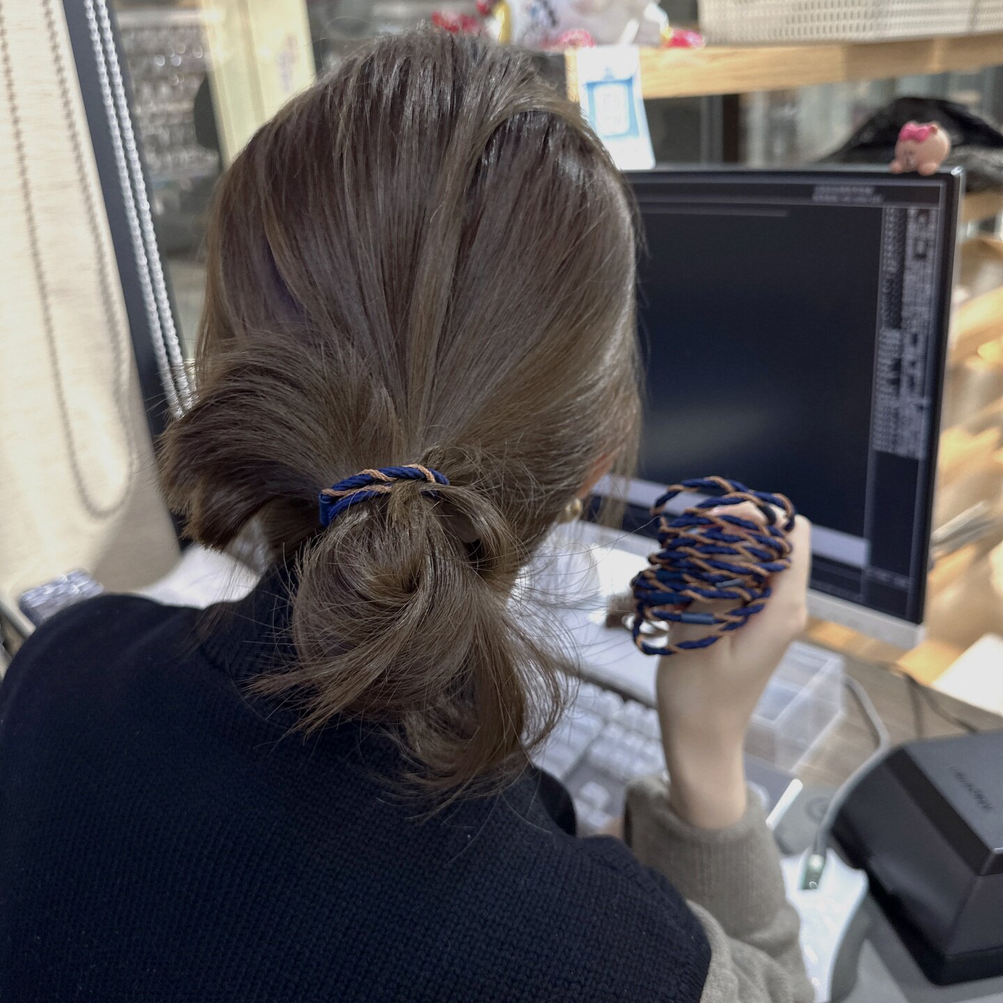 韩版复古格纹发圈少女弹力皮筋百搭丸子头绳彩色麻花马尾发绳头饰