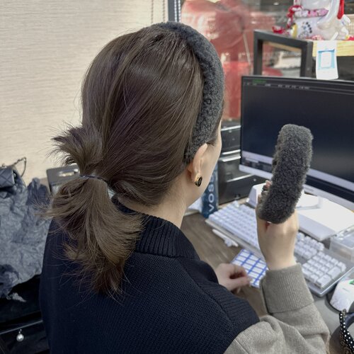 韩版毛绒防滑宽边高颅顶发卡头箍