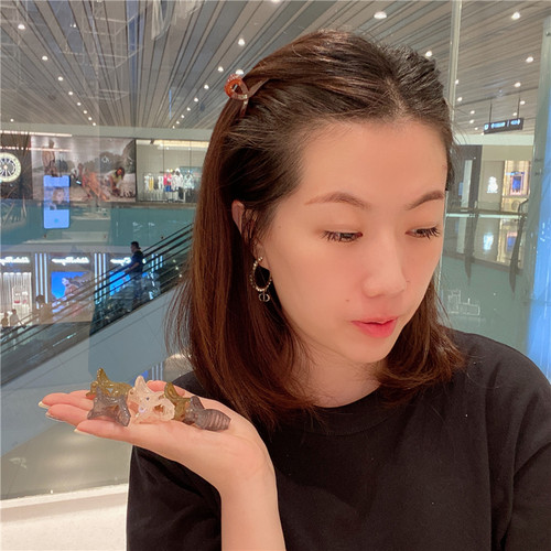 刘海抓夹日韩少女风格糖果彩色