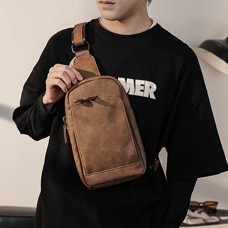 复古男士胸包 新款青年男单肩包 潮流皮质街头斜跨包后背包2025,箱包皮具/热销女包/男包,男士包袋,淘宝优惠券,粉丝福利购,淘宝优惠卷