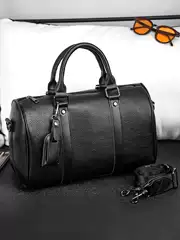 Brand Men's Bag Genuine Leather Handbag Simple Commuter Shoulder Bag Men's Leather Bag Short-Distance Business Trip Crossbody Bag Trendy