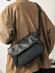 New Trendy Brand Men's Oxford Cloth Shoulder Bag Casual Nylon Canvas Crossbody Backpack Japanese Style Trendy Small Square Bag