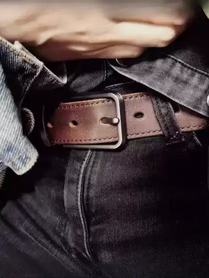 Men's Belt Genuine Leather First Layer Cowhide Pin Buckle Vintage Belt Versatile Casual European and American Workwear Jeans Belt