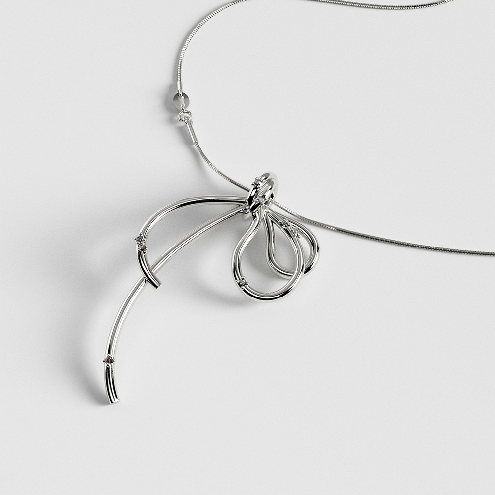 十口二冂stringtirck女纯银项链