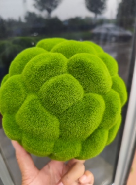 仿真苔藓球植绒球装饰仿真青苔藓装饰摆设道具球