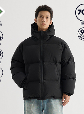 VMCL90白鸭绒320g充绒特氟龙保暖连帽面包羽绒服男24AW vermicell