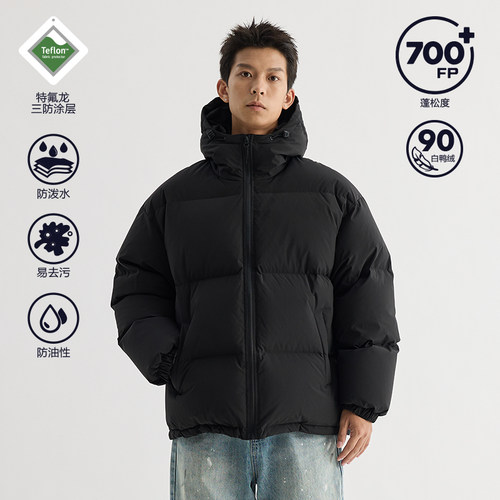 VMCL90白鸭绒320充绒连帽羽绒服