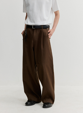 VMCL弧线廓形弯刀裤天丝混纺重磅410g宽松休闲裤男26SS vermicell