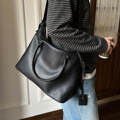 VMCL vermicelli 手提/斜跨金属拉链两用托特包cleanfit通勤皮包