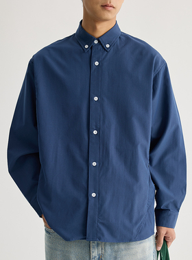 VMCL抗皱易打理 拼接隐藏口袋通勤百搭长袖衬衫男24AW vermicelli