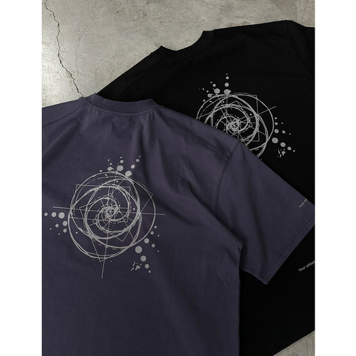 VMCL抽象几何图形短袖TEE恤男女