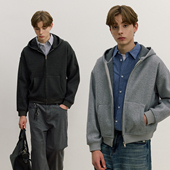 VMCL正肩短宽500g加厚抓绒呢子连帽卫衣高知风男女25AW vermicell