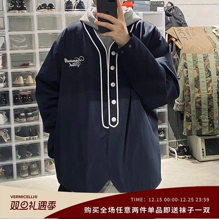 VMCL 棒球元素 羽绒棉夹棉内胆夹克休闲外套国潮男女vermicelli