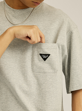 VMCL口袋三角织唛日系通勤简约宽松短袖TEE恤男女24SS vermicelli