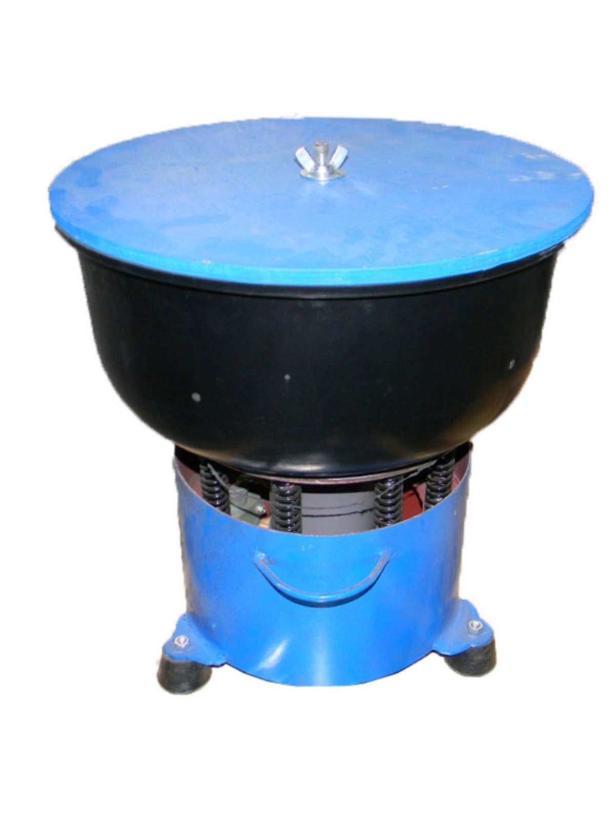 台式玉石震动抛光机玉手镯铜钱币去锈黑胶铁斗振桶小型振动研磨机