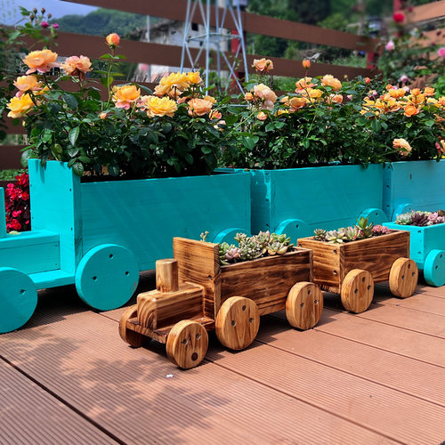 木花箱幼儿园造型好看的花盆