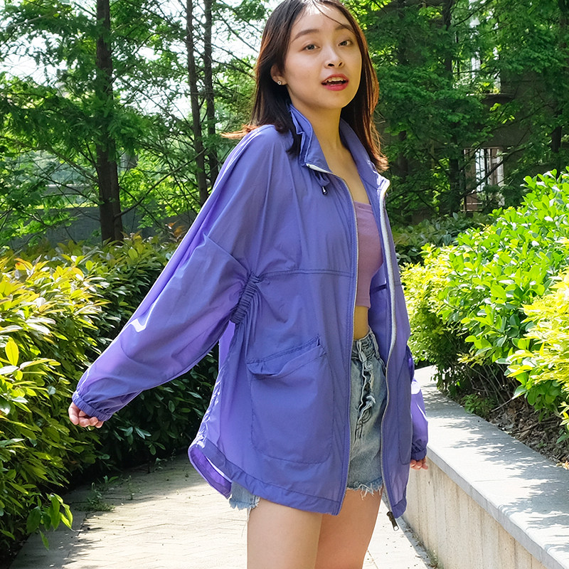 户外夏季新款宽松中长款皮肤衣防紫外线防晒指数50 时尚糖果4色
