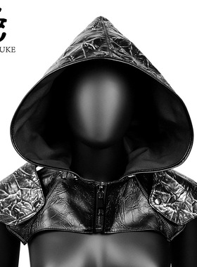 欧美跨境万圣节褶皱斗篷 中世纪COSPLAY头套瘟疫鸟嘴面具配饰