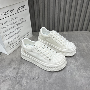 新款 韩版 单鞋 处理真皮女鞋 学生女板鞋 2025春季 百搭小白鞋 断码 时尚