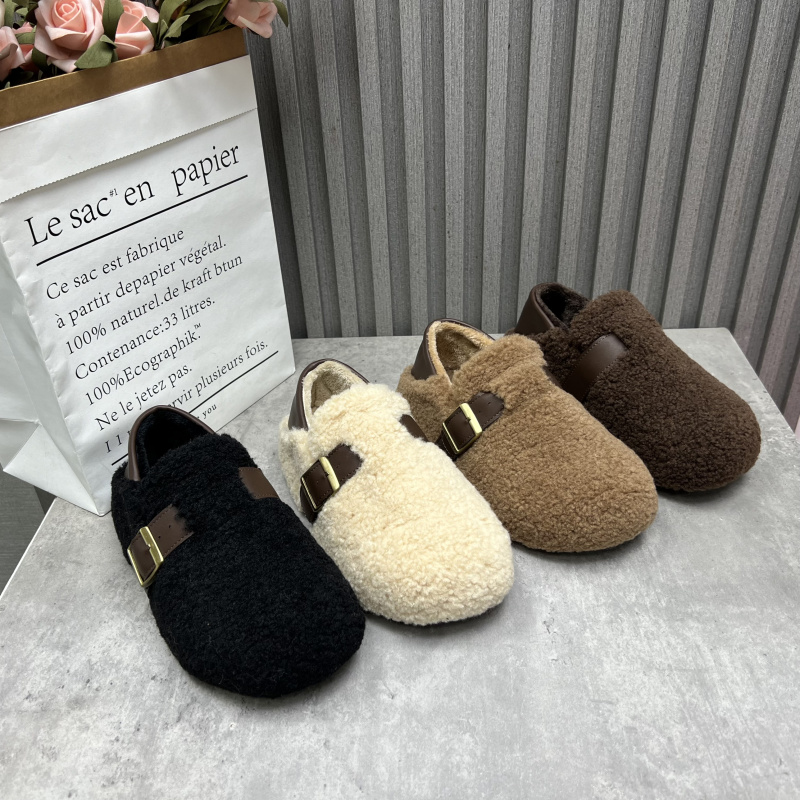 断码处理女鞋2025秋冬款圆头套脚内增高绒里保暖时尚舒适毛毛棉鞋