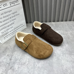 棉鞋 断码 圆头套脚软底复古加绒保暖复古勃肯鞋 2025秋冬款 处理女鞋