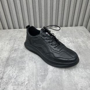 松紧带软底牛皮青年潮流男单鞋 厂家断码 新款 2024秋季 处理真皮男鞋