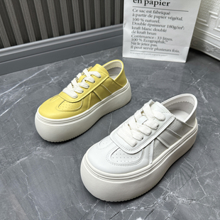 新款 2025秋季 厚底青年潮流爆款 韩版 清仓断码 学生板鞋 处理真皮女鞋