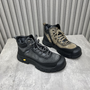 断码 户外绒里保暖厚底侧拉链英伦马丁靴 处理真皮男靴2024秋冬新款