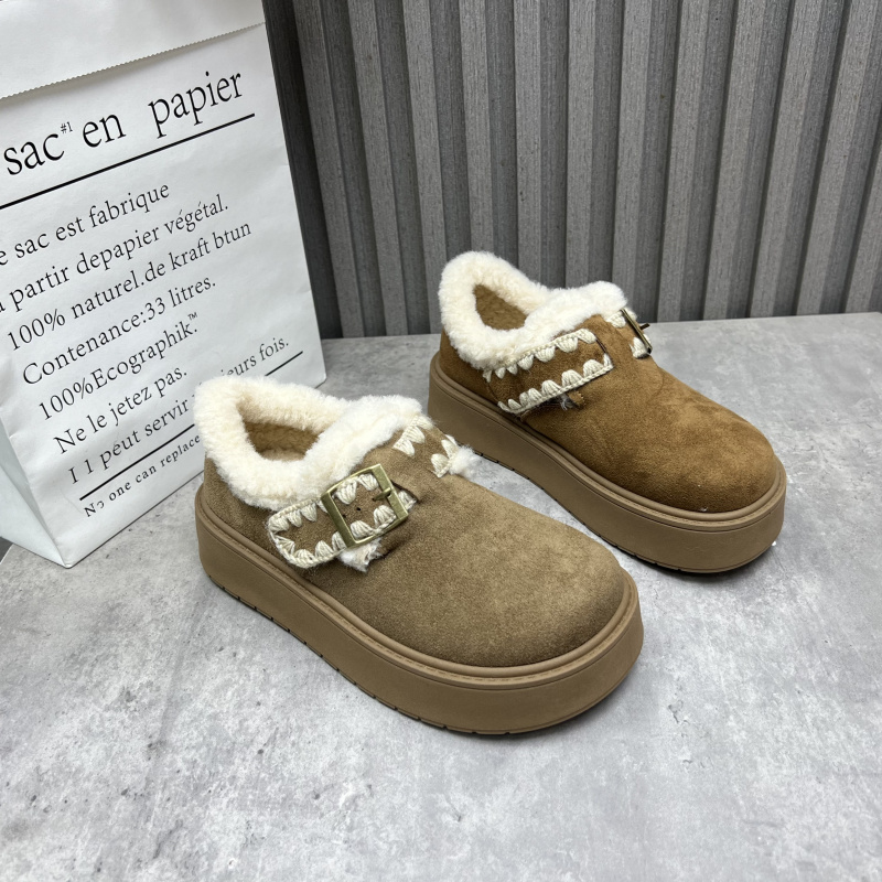 魔术贴复古勃肯鞋断码处理女鞋2025秋冬款加绒加厚保暖舒适女棉鞋
