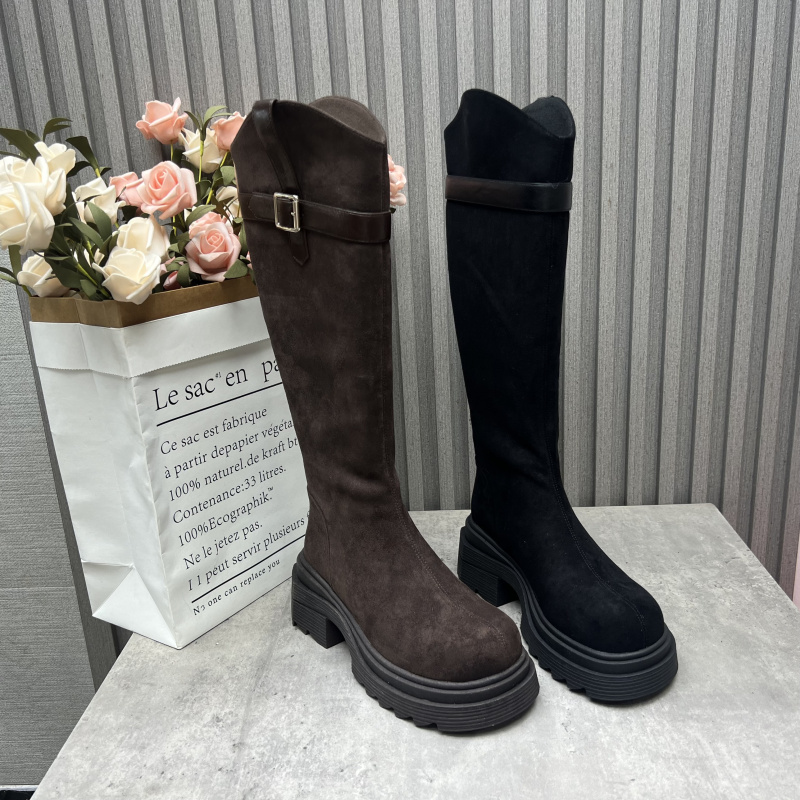 工厂断码处理2025秋冬新款后拉链高筒显瘦百搭高跟骑士靴加绒长靴