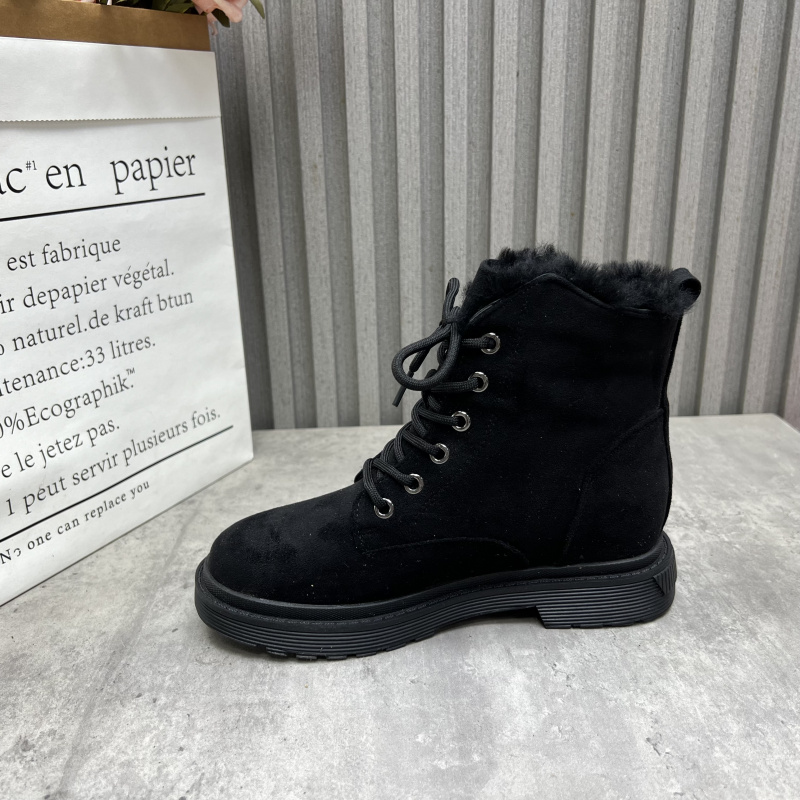 清仓断码处理女靴2025秋冬季新款侧拉链低跟厚绒保暖时尚百搭棉靴