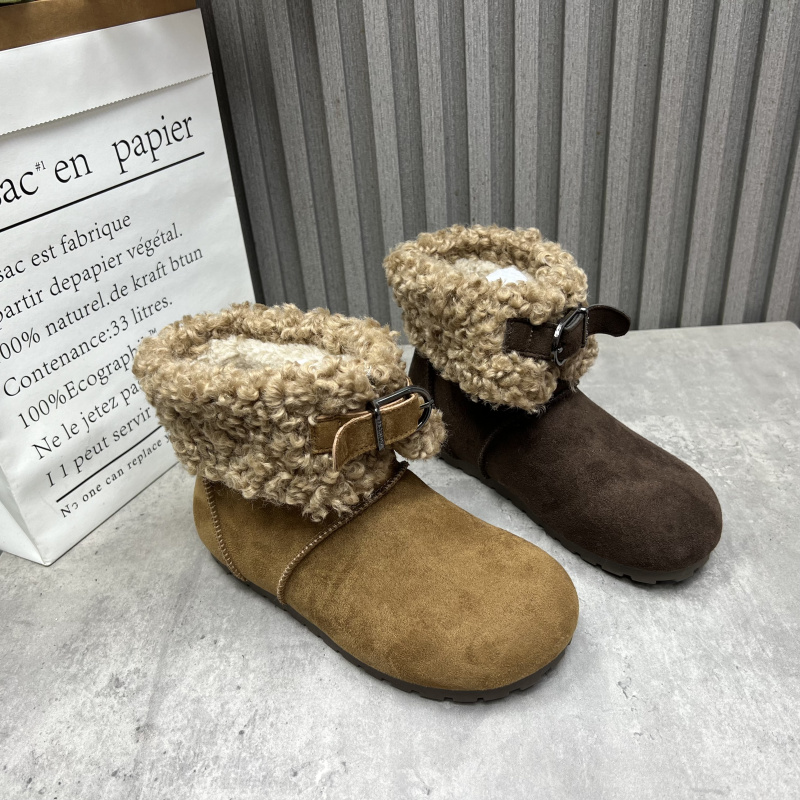 断码处理女靴2025冬季新款平底户外厚绒保暖时尚百搭雪地靴女棉靴