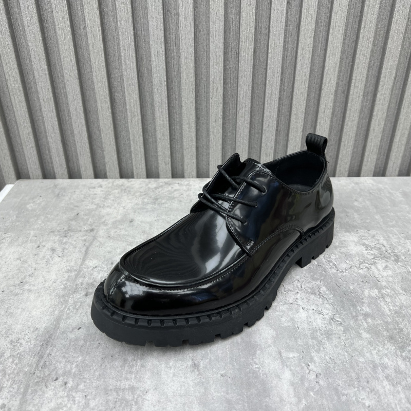 牛皮深口系带英伦风男士皮鞋