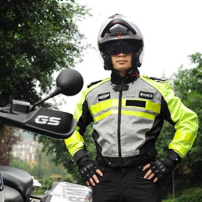 男士春秋帅气铁骑骑行服